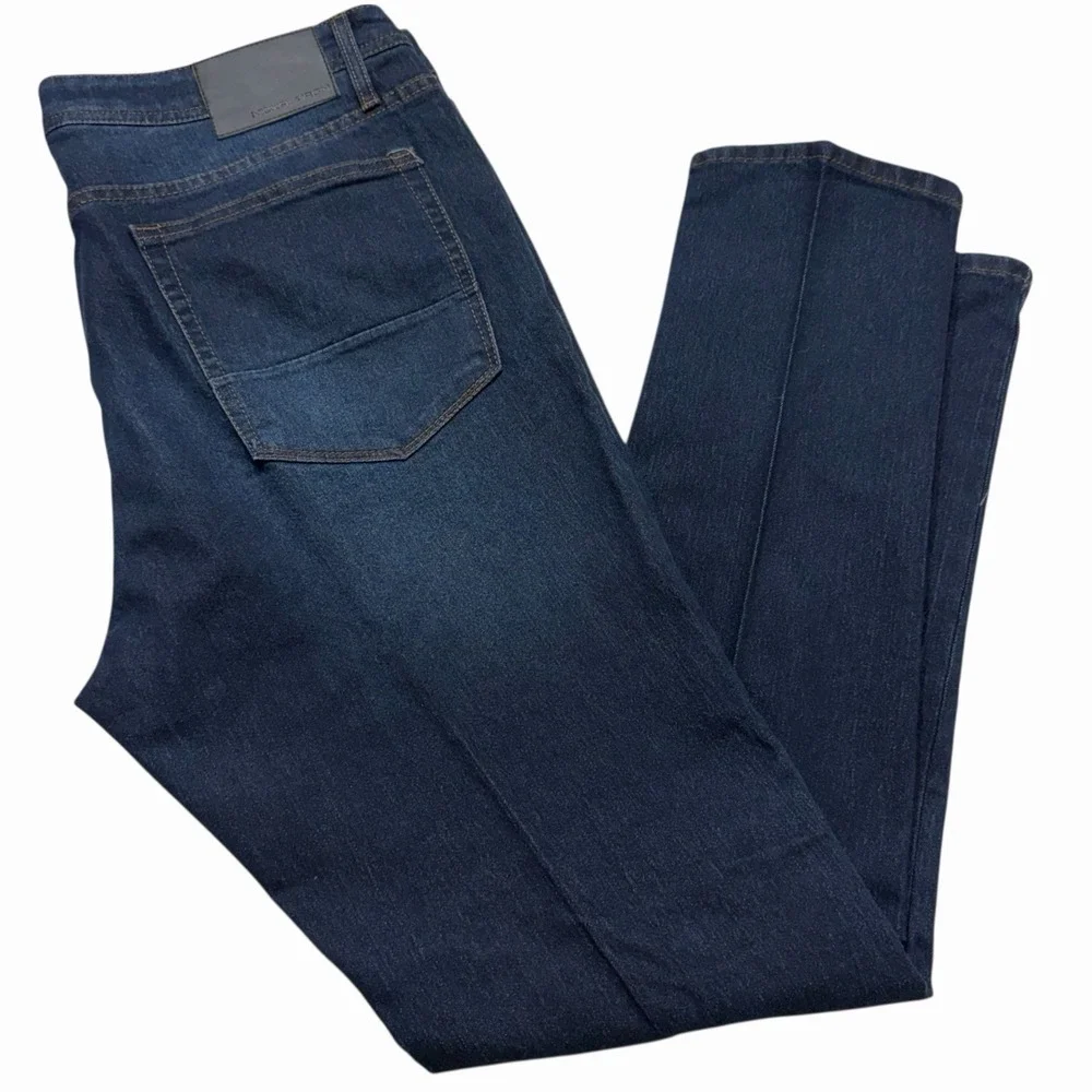 Nickel & Iron Jeans Mens 36x32 Dark Wash‎ Stretch Straight Denim Casual